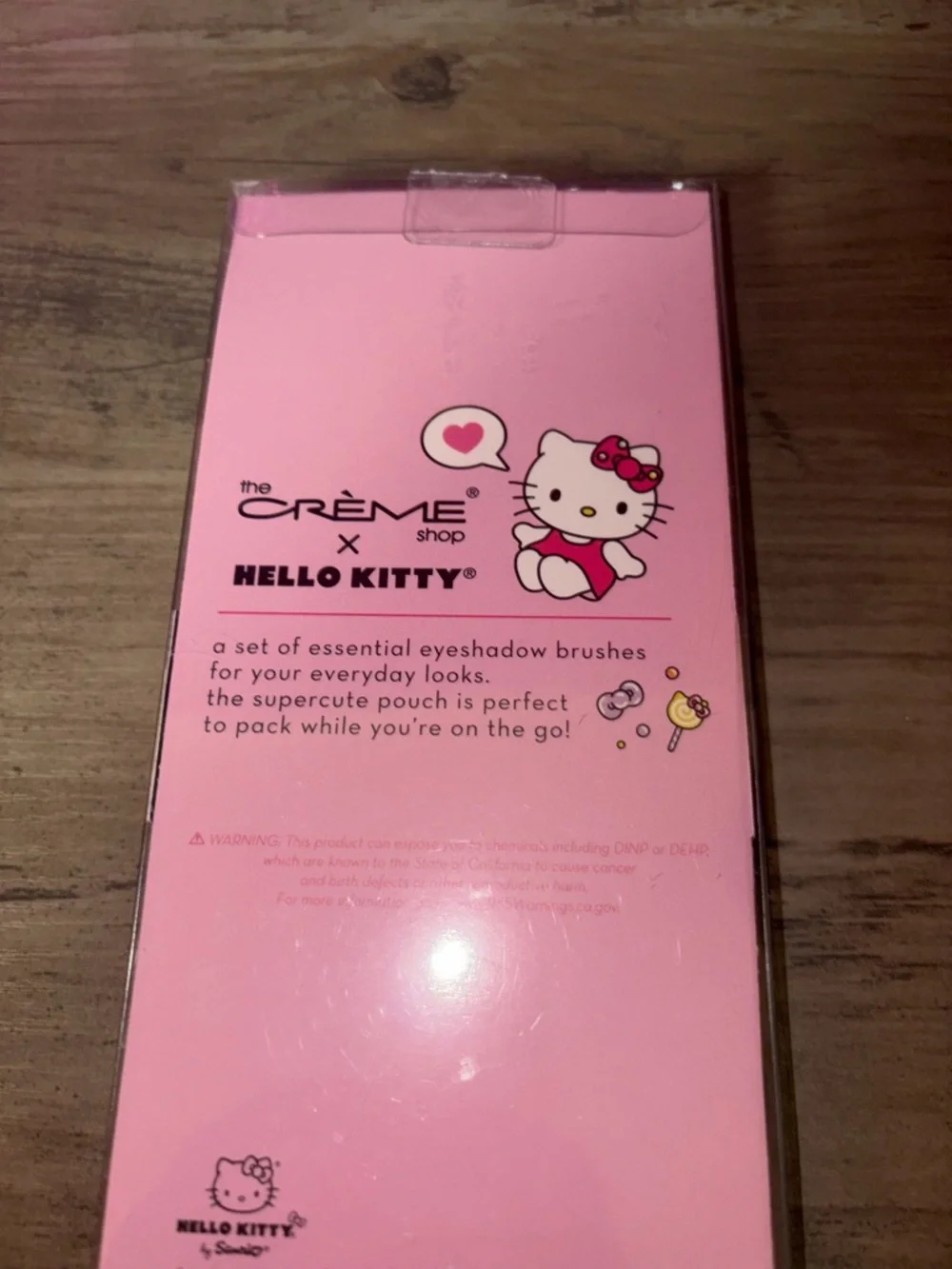 Hello Kitty 5pc Eyeshadow Brush Set Pink Handles Sanrio Makeup Brushes NWT